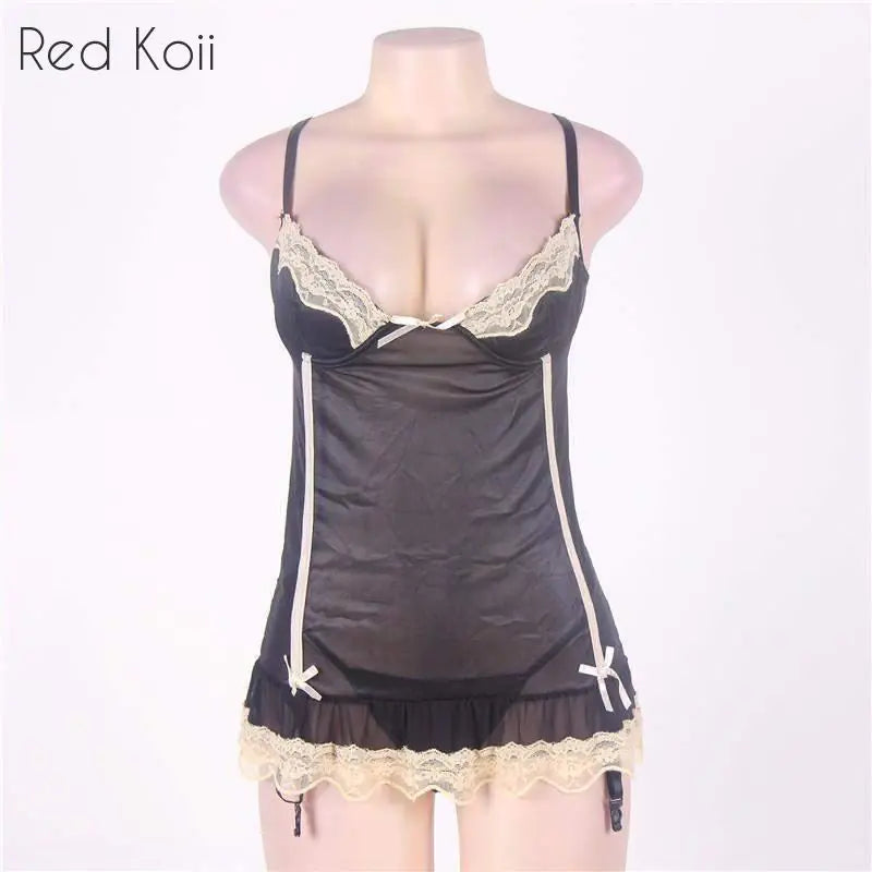 Women's Lingerie, Sexy Black and Red Intimates