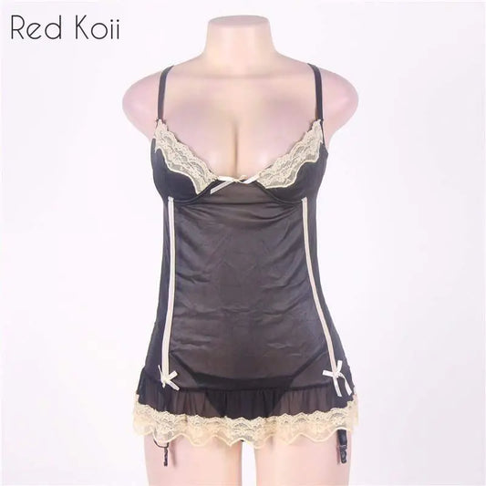 Women's Lingerie, Sexy Black and Red Intimates