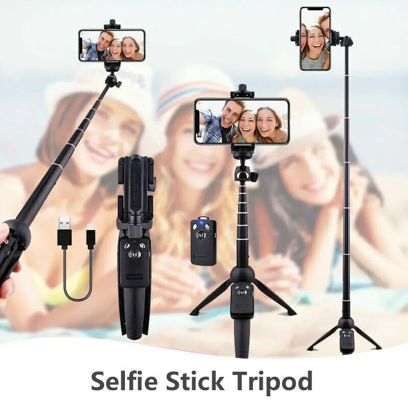 Selfie Stick Tripod 40" Bluetooth Remote Portable for iPhone and Android Phones