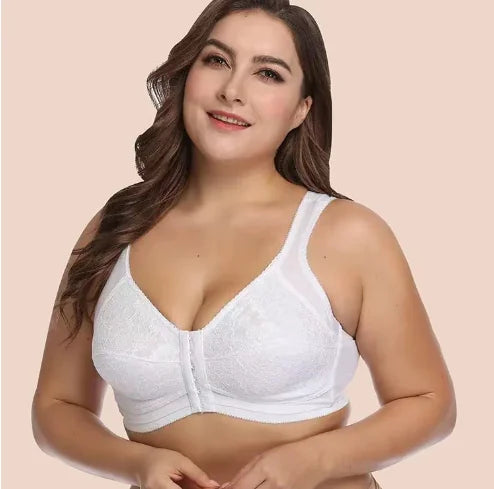 Lace Bralette with Front Closure for Plus Size Women - Lingerie