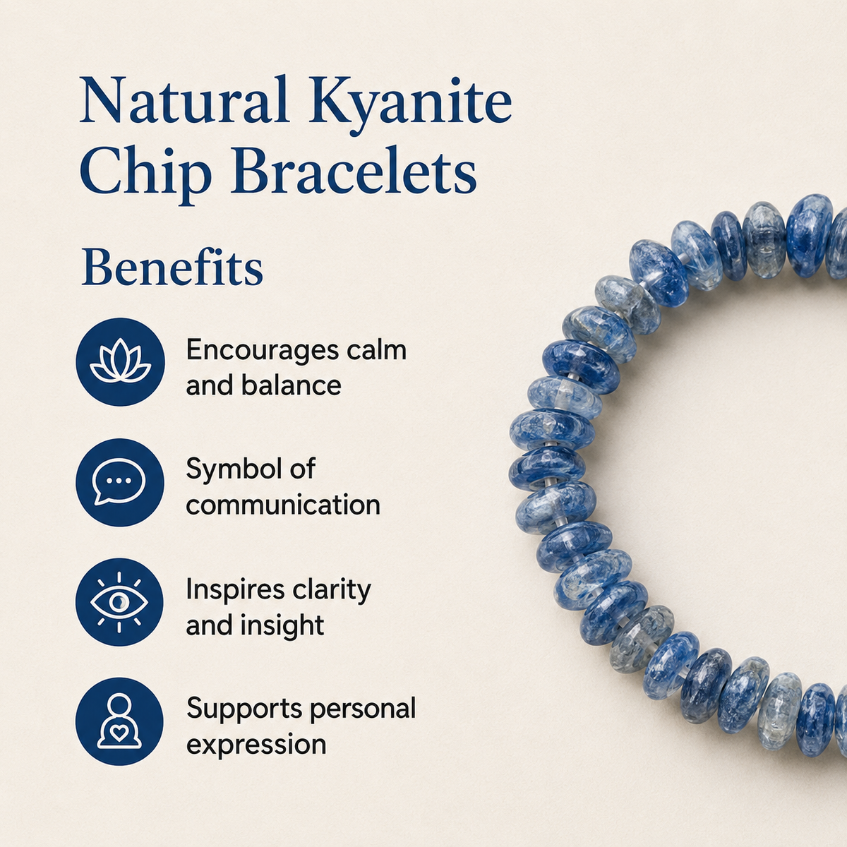 Kyanite Chip Bracelet (Relaxation and Angelic Communication)