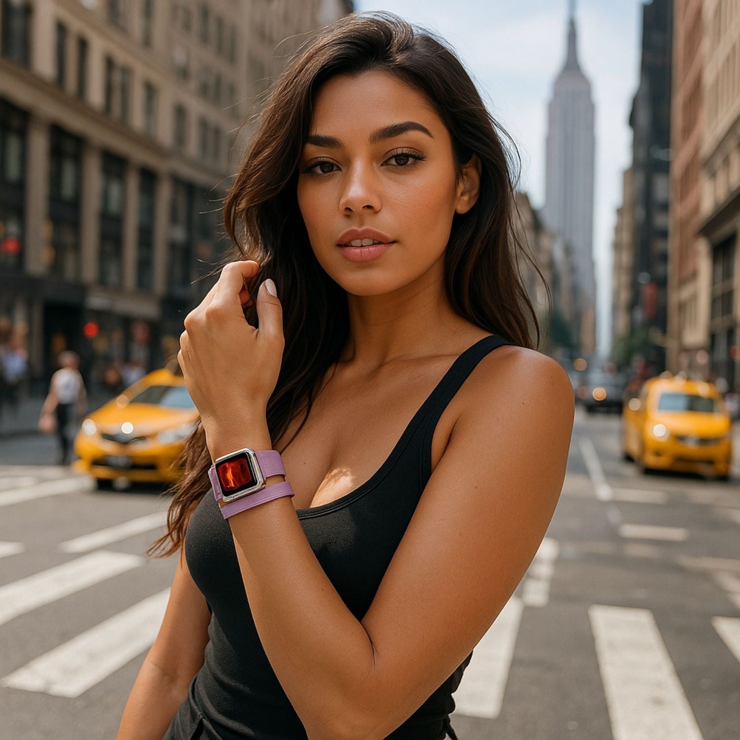 Luxury Double Wrap White Leather Apple Watch Band - San Diego