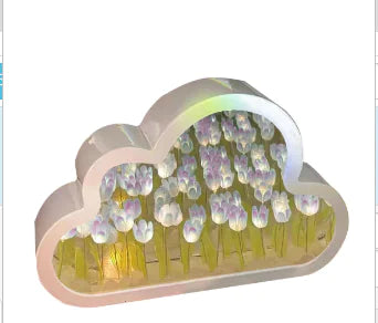 DIY Tulip Cloud Night Light Tabletop Display (One Set)