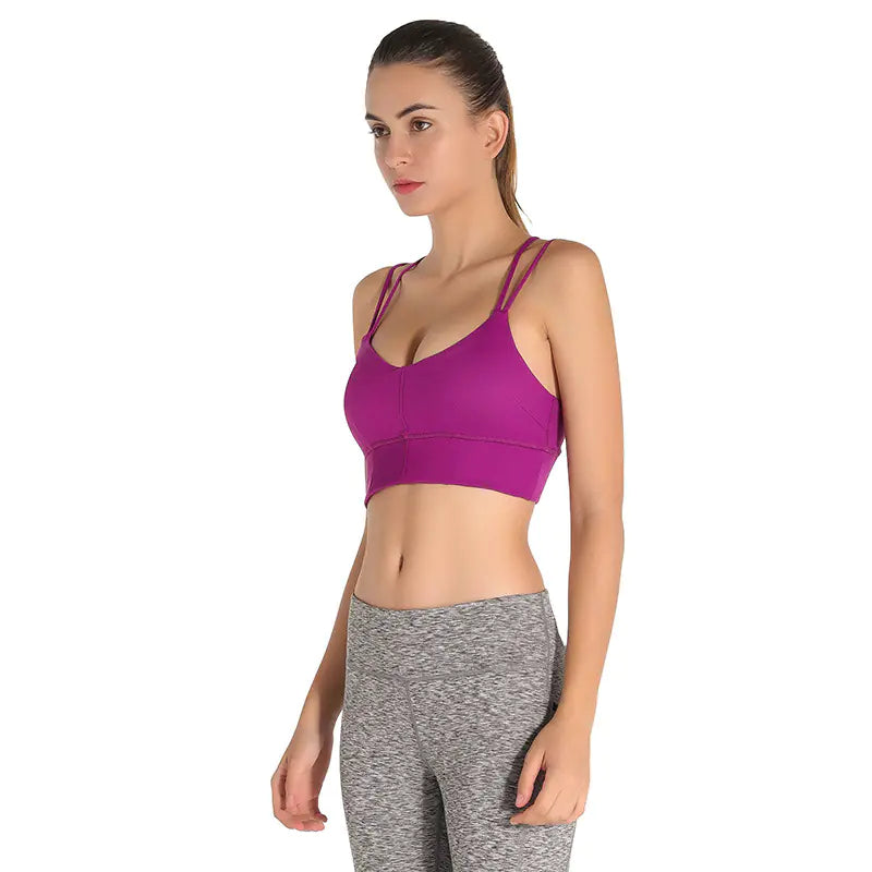 Cross-Back Sports Bra for Yoga and Fitness - Lingerie