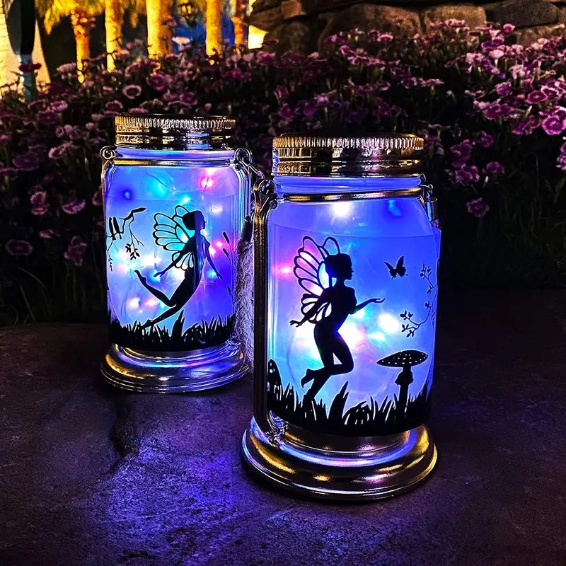 Set of 2 Solar Fairy Lanterns for Garden Decor