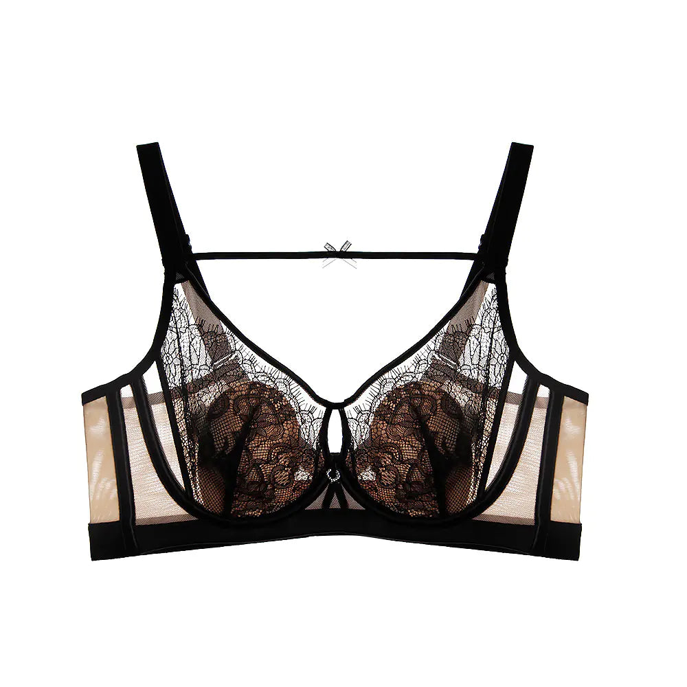 Ultra-Thin Women's Lace Memory Foam Underwire Bra - Lingerie