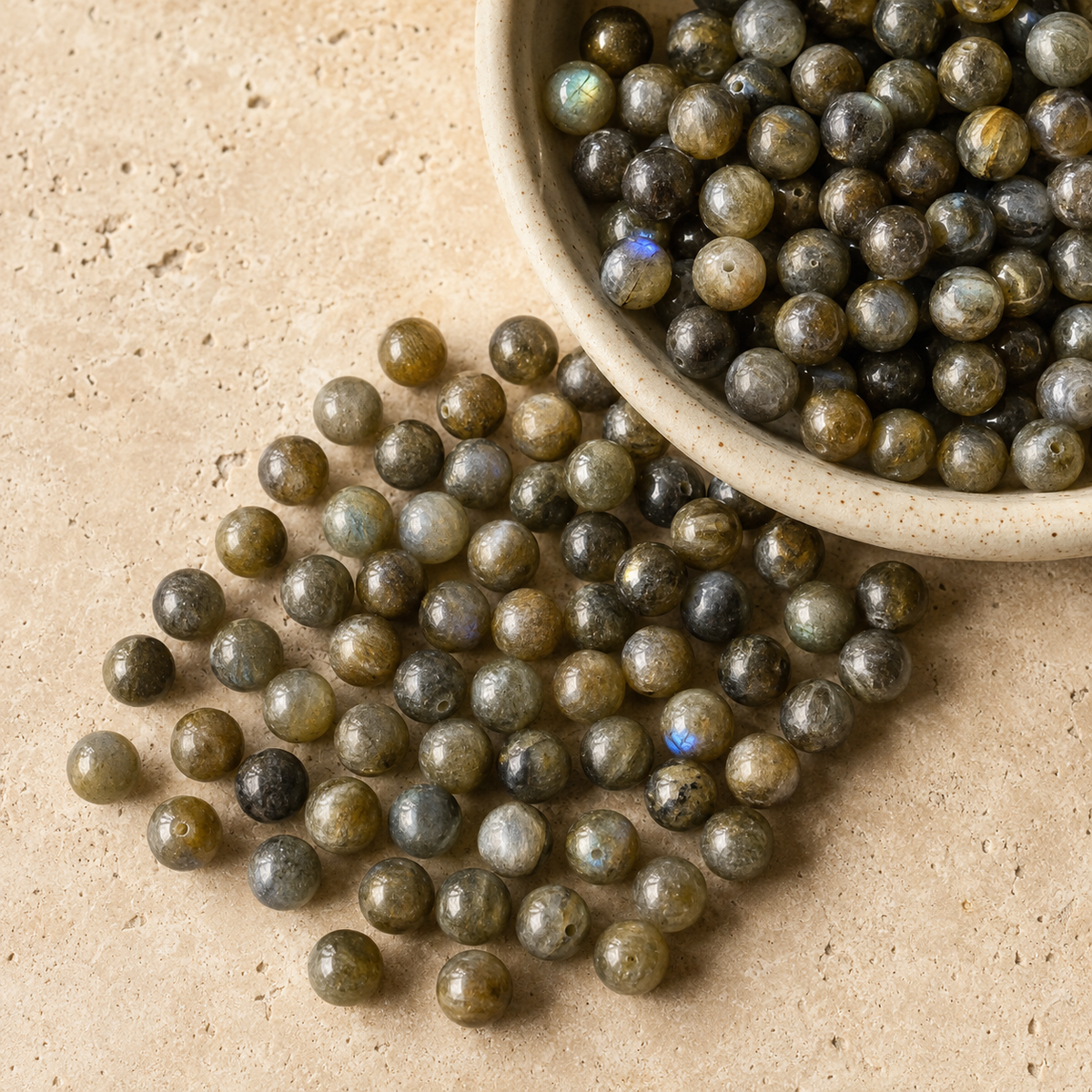 Labradorite Beads, Natural Round Crystal Beads 4mm to 12mm