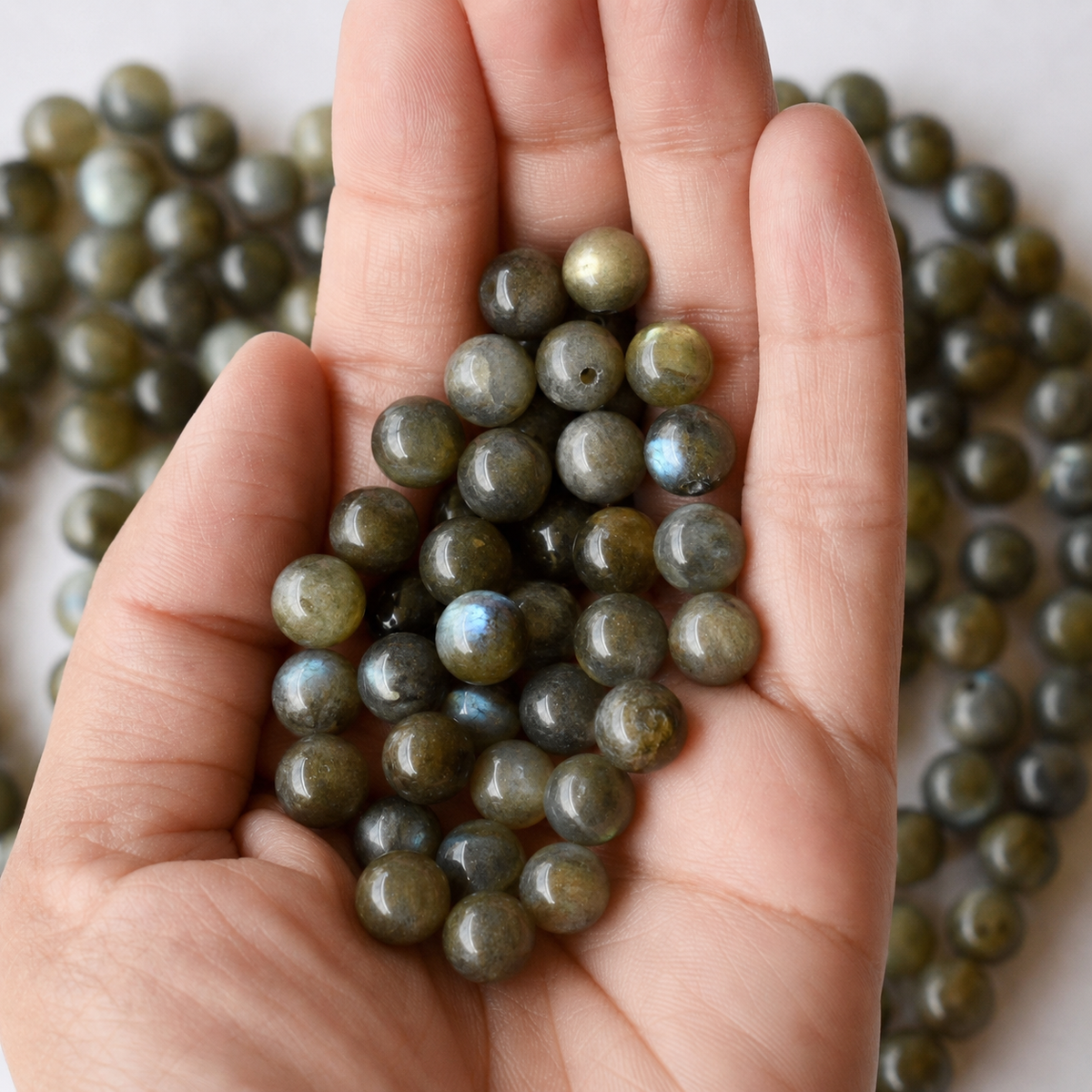 Labradorite Beads, Natural Round Crystal Beads 4mm to 12mm