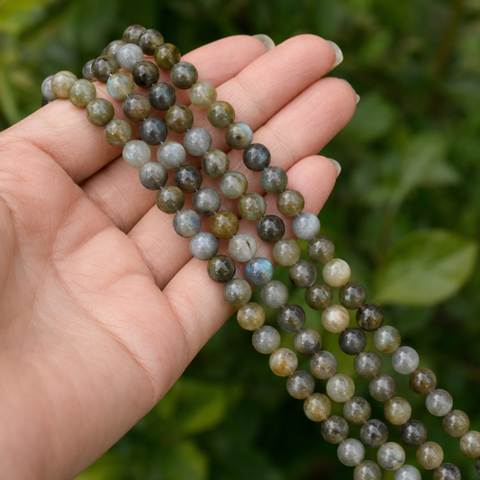Labradorite Beads, Natural Round Crystal Beads 4mm to 12mm