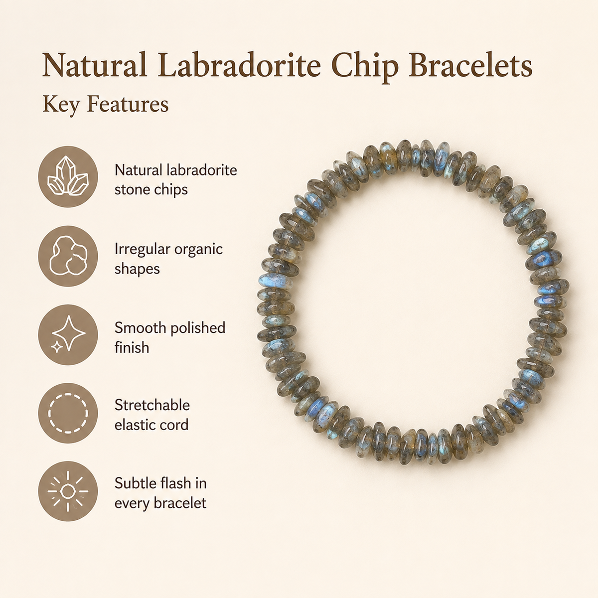 Labradorite Chip Bracelet (Expanded Awareness and Transformation )