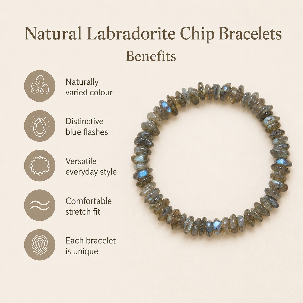 Labradorite Chip Bracelet (Expanded Awareness and Transformation )