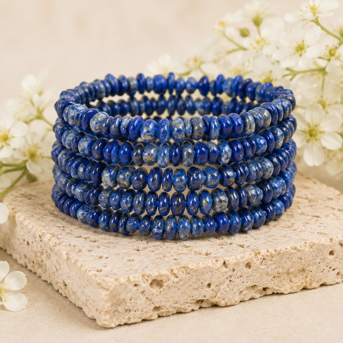Lapis Lazuli Chip Bracelet (Good Fortune and Clarity)