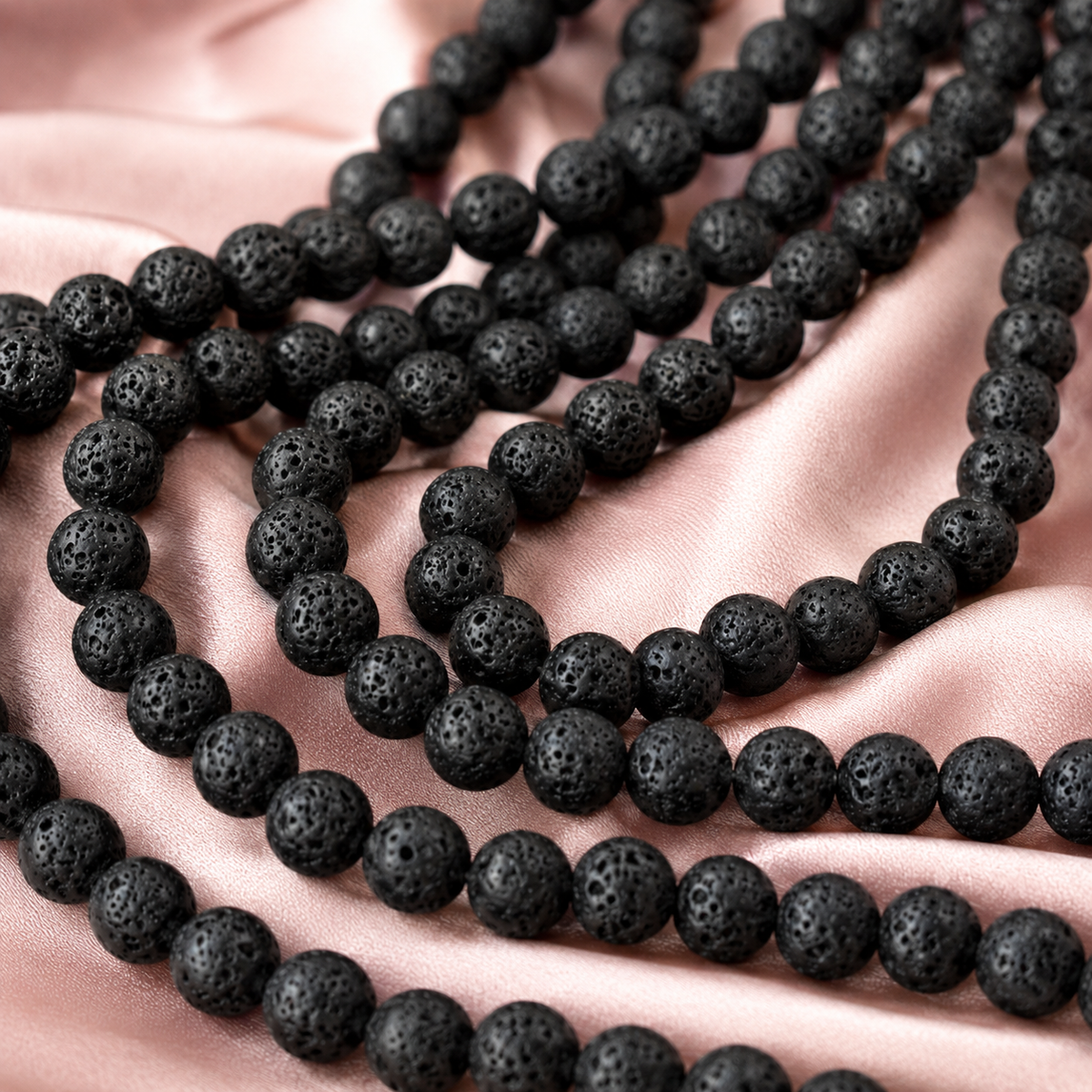 Lava Beads, Natural Round Crystal Beads 4mm to 12mm
