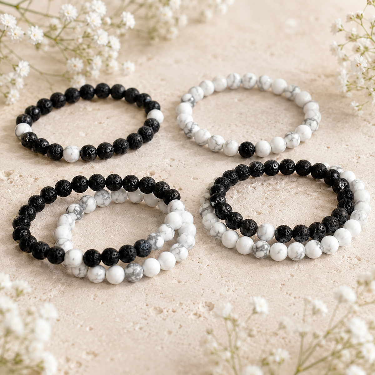 Lava Howlte Couple Bracelets, Anniversary Gift (Expansion and Inspiration )