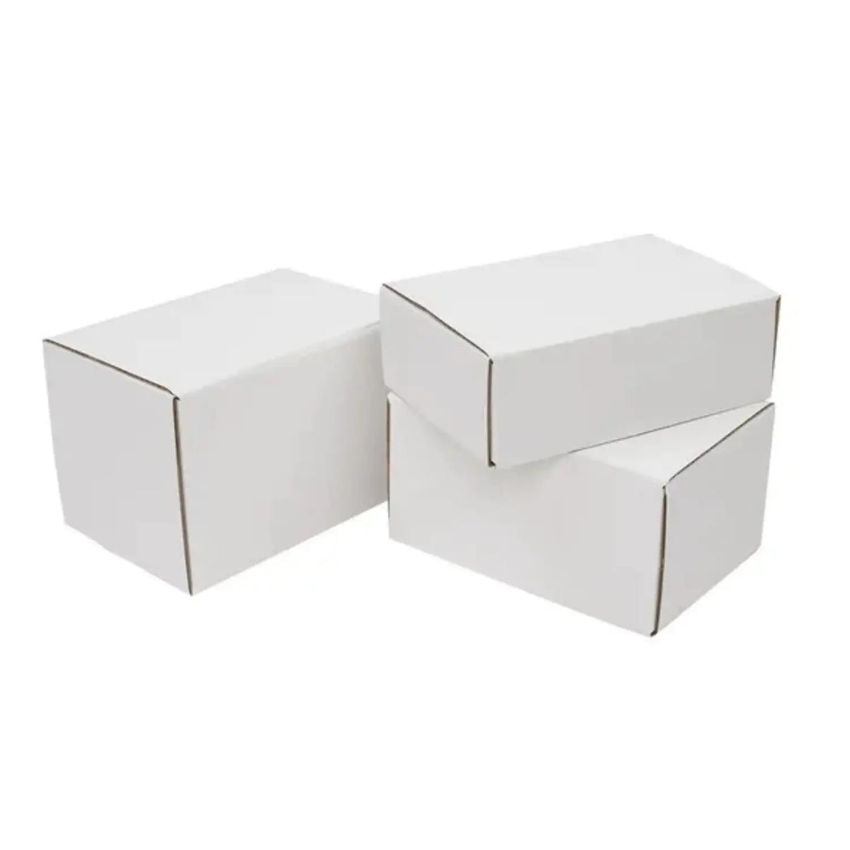 50 Corrugated Paper Boxes White Outside And Yellow Inside