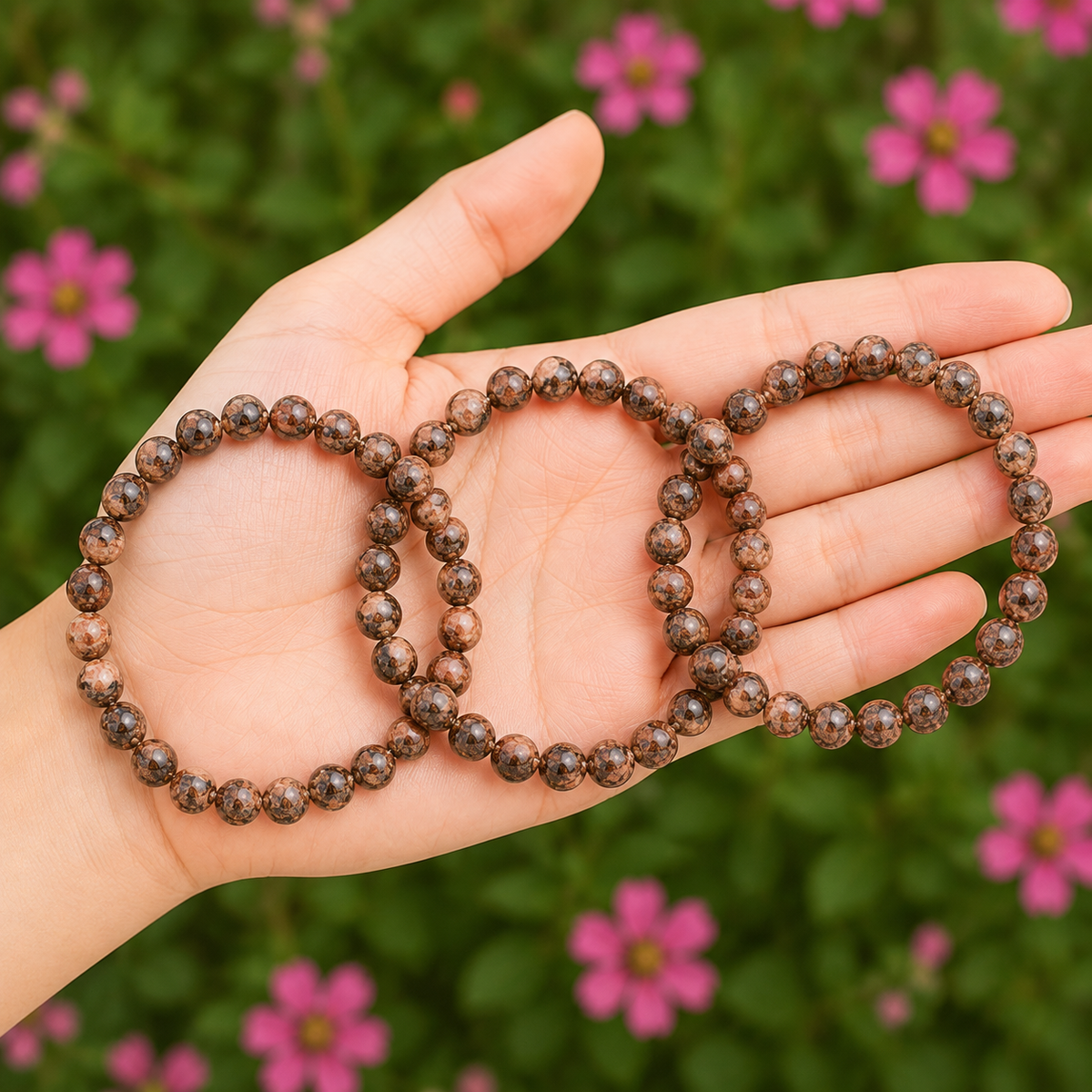 Leopardskin Jasper Bracelet (Leadership and Chakra Cleansing).