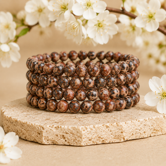 Leopardskin Jasper Bracelet (Leadership and Chakra Cleansing).