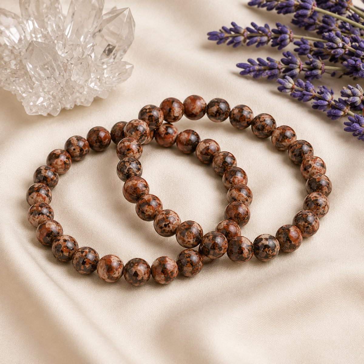 Leopardskin Jasper Bracelet (Leadership and Chakra Cleansing).