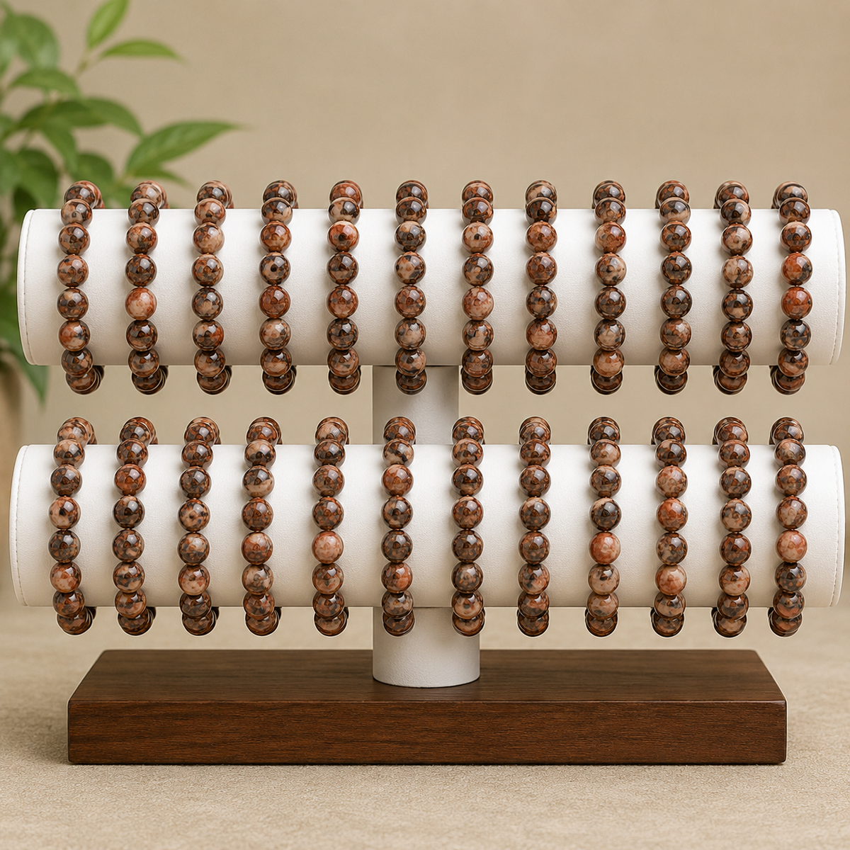 Leopardskin Jasper Bracelet (Leadership and Chakra Cleansing).