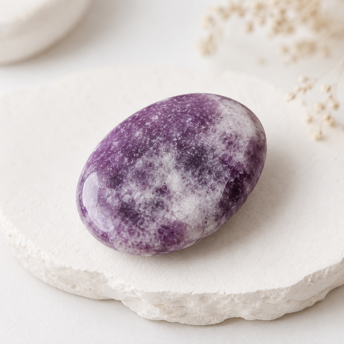Lepidolite Pocket Stones (Joy and Relaxation)