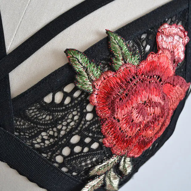 Lace Embroidered Lingerie Cami Bra - Lingerie