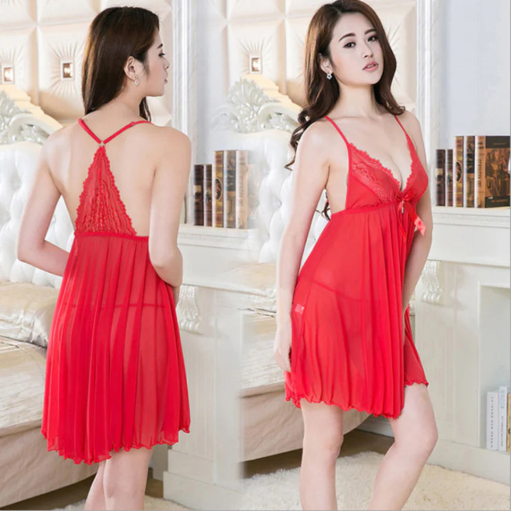 Plus Size Sheer Lingerie and Sexy Sleepwear Set