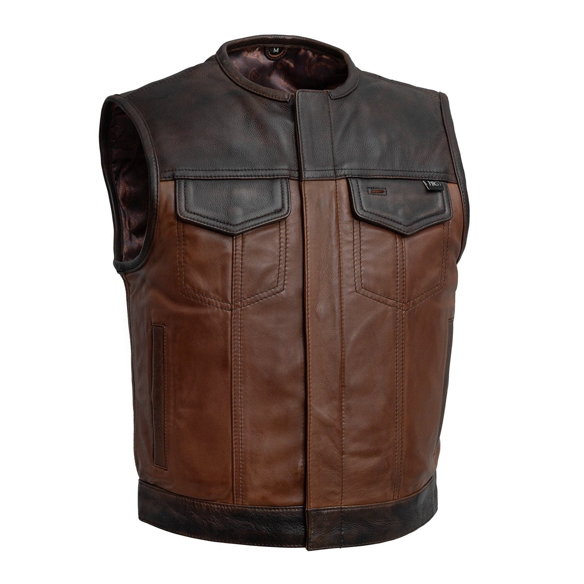 Lowside Rider Men's Motorcycle Leather Vest