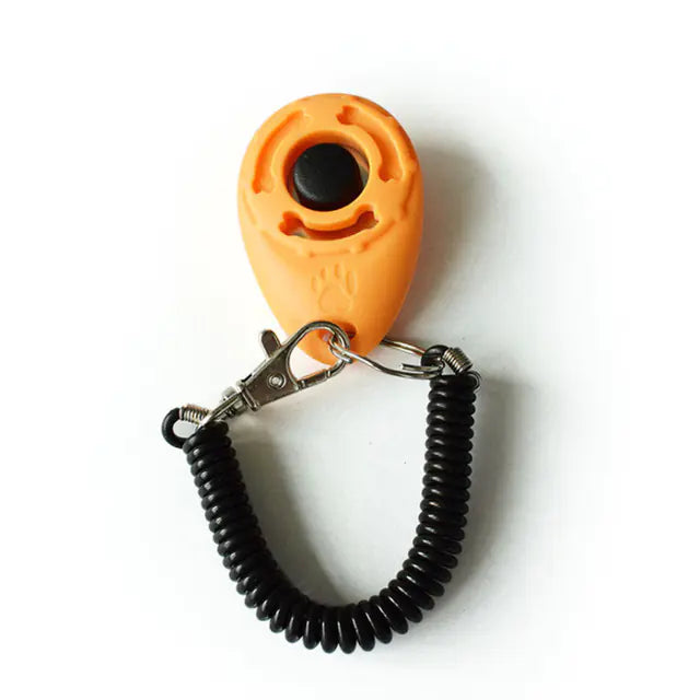 Einstellbarer Hundetrainings-Clicker mit Schlüsselanhänger-Gurt 