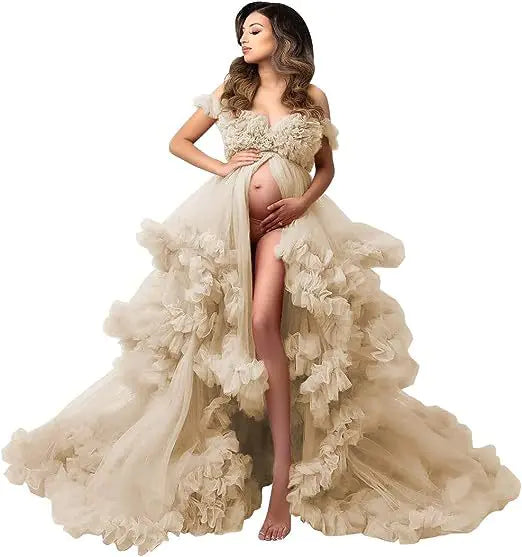New Cross-Border Maternity Sheer Dress for Photography - 888