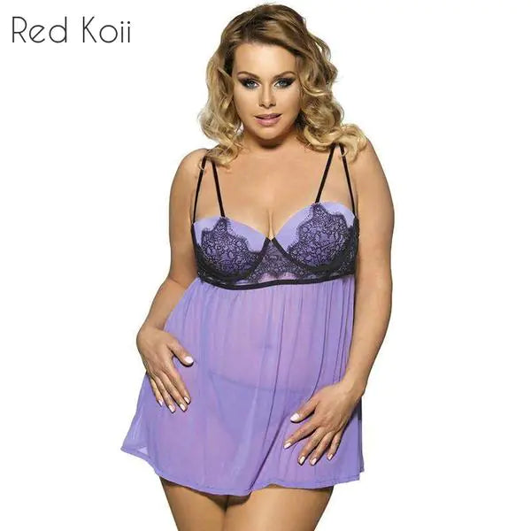 Plus Size Sexy Lingerie with Steel Support Camisole