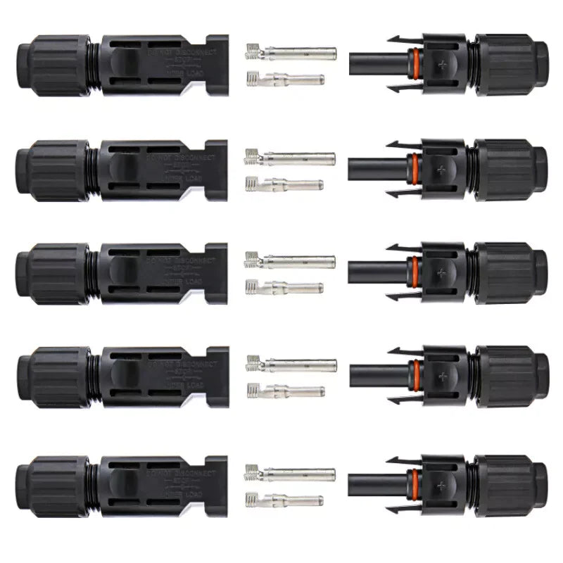 10/20/50/100/200 Pairs Male Female Solar Cable Connectors For DIY Solar Panel US