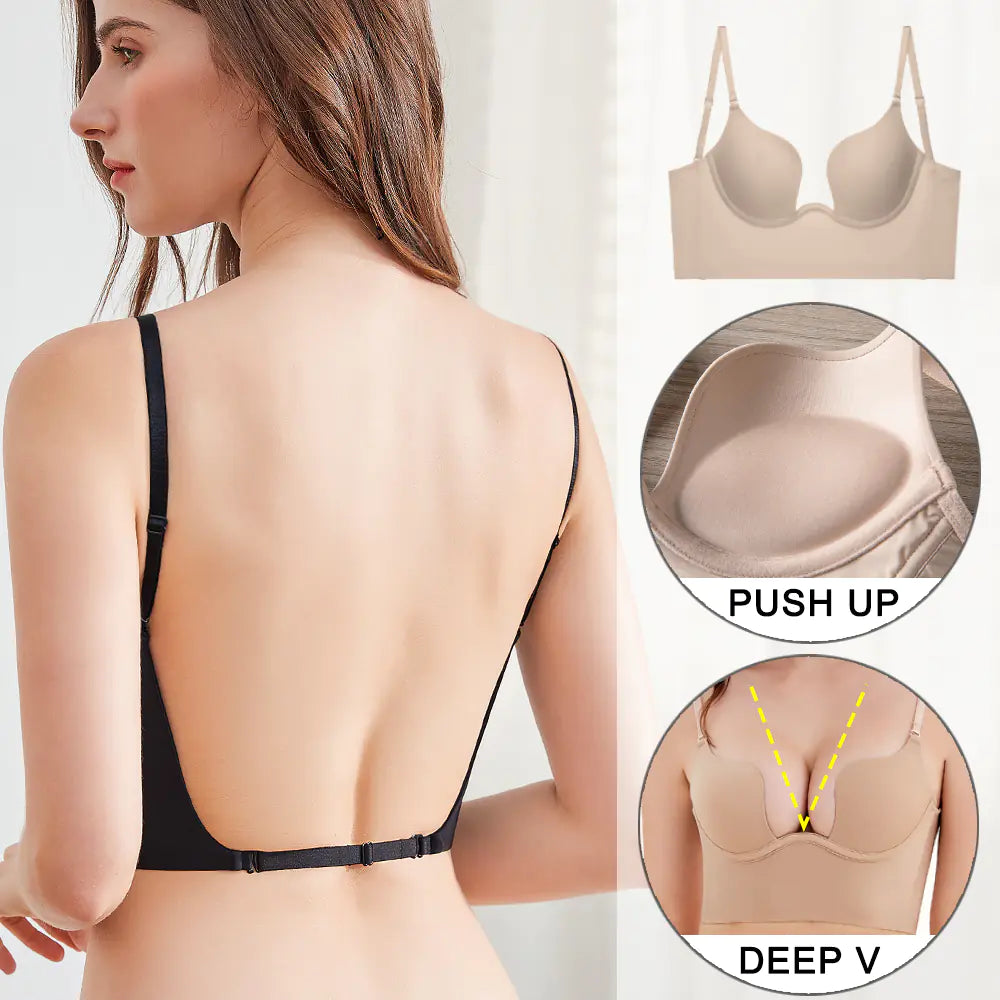 Backless Push-Up Bra for Small Bust Women - Lingerie