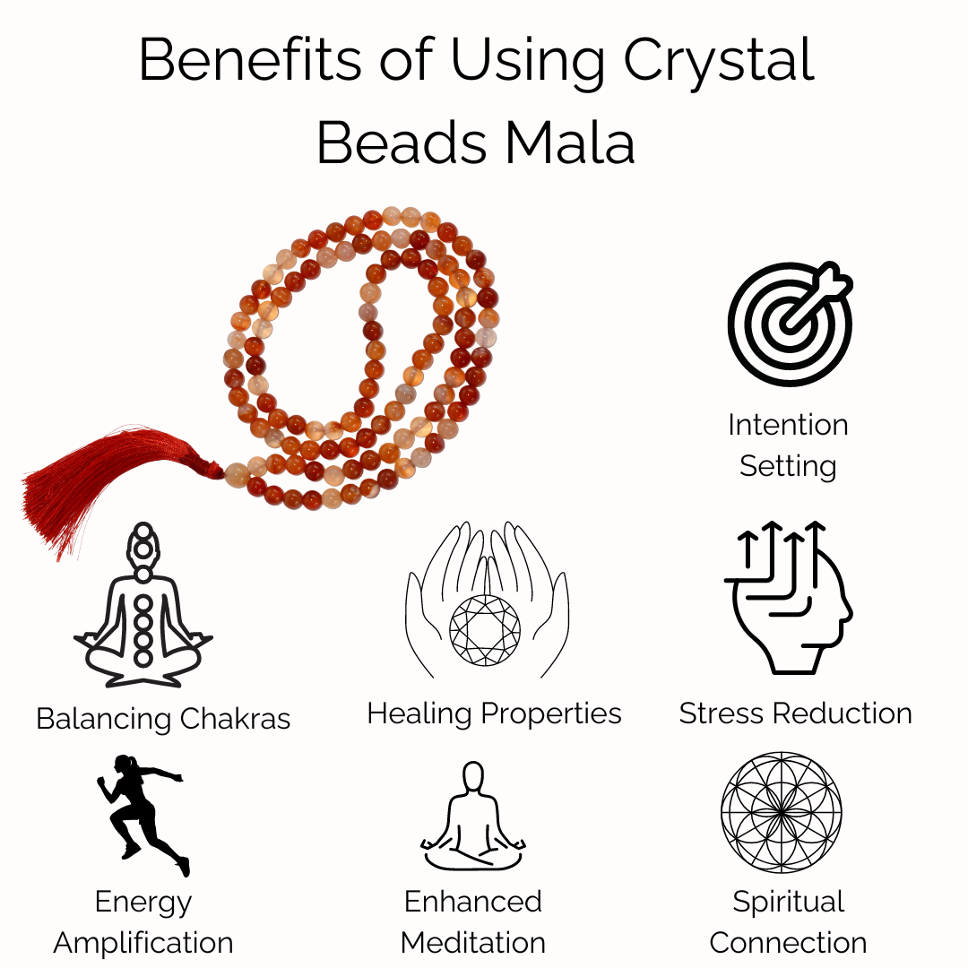 Red Jasper Gemstone Mala, 108 Prayer Bead Mala.