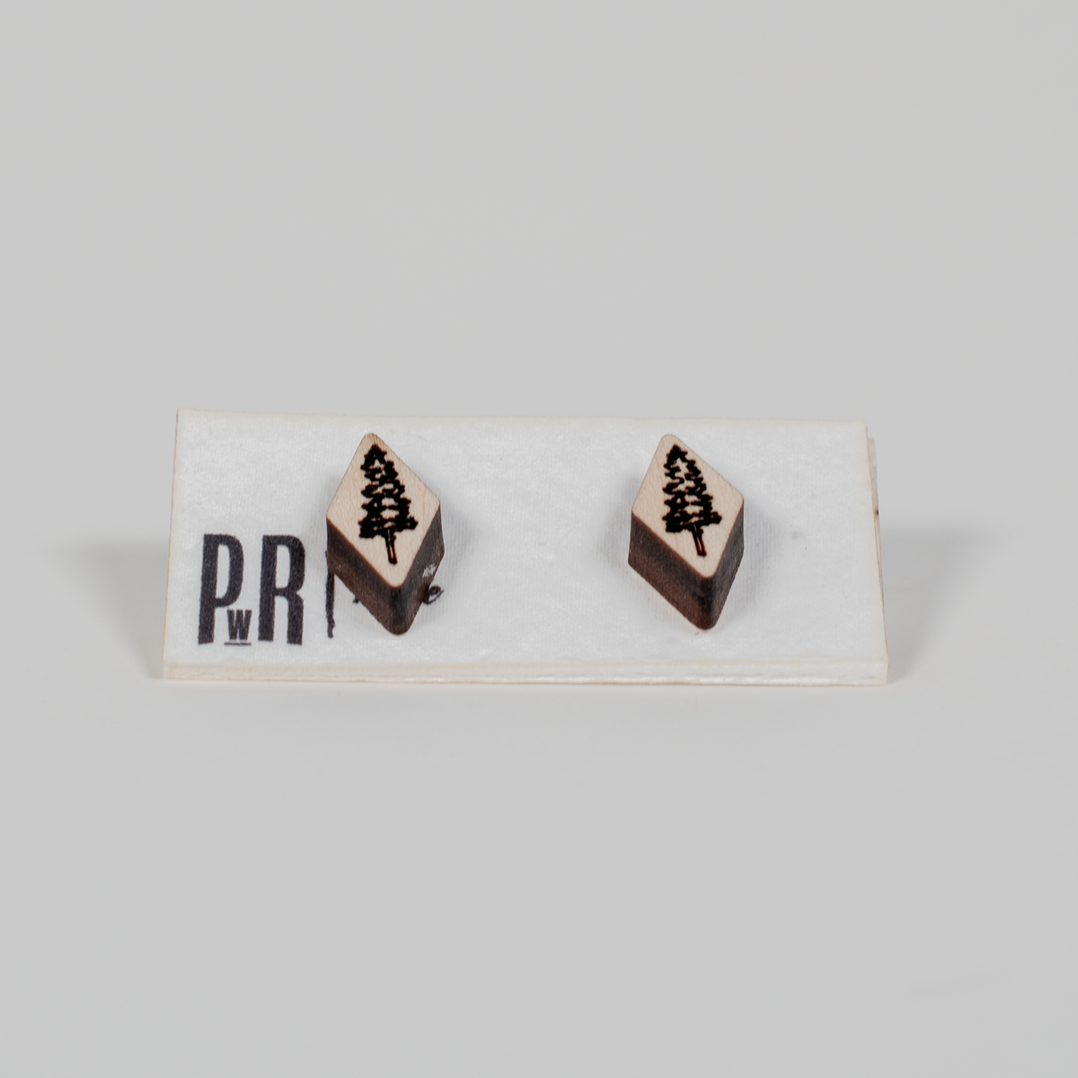 Small Wood Stud Earrings | Geometric Designs