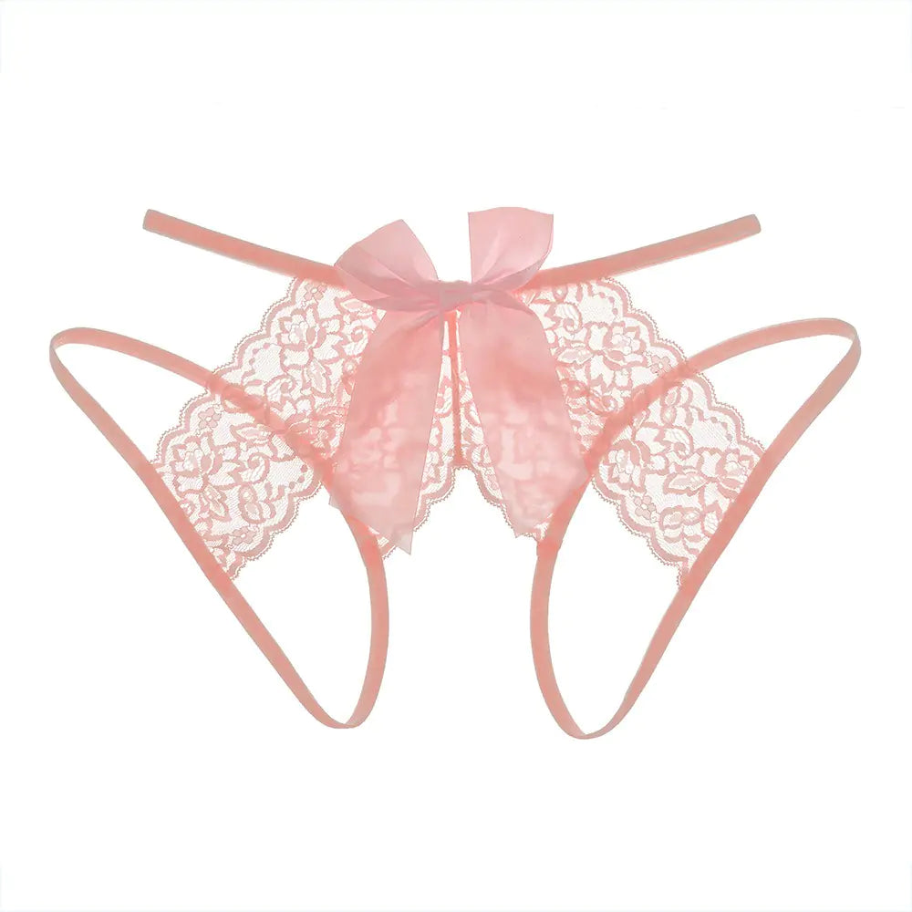 Women's Bowknot Lace Thong for Festivals and Daily Wear