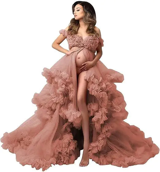 New Cross-Border Maternity Sheer Dress for Photography - 888