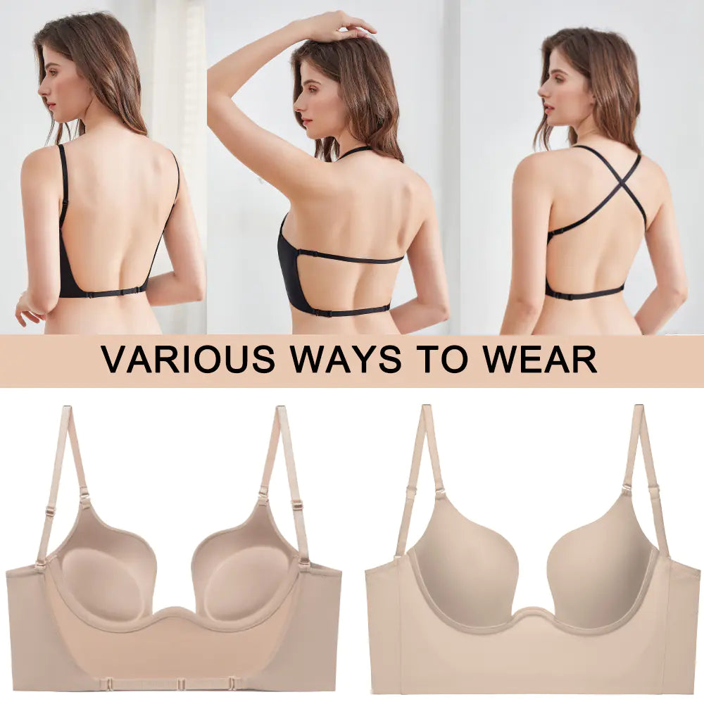Backless Push-Up Bra for Small Bust Women - Lingerie