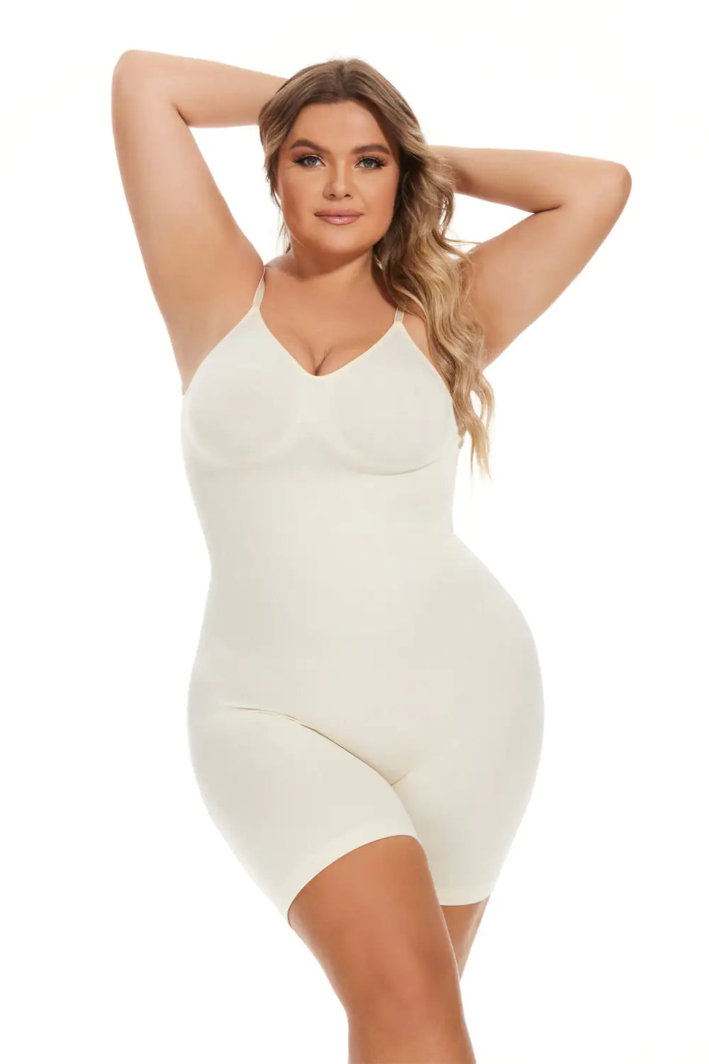 Simple Waist Fitted Belly Contracting And Hip Lifting Exposed Back Beauty Back Boxer Jumpsuit
