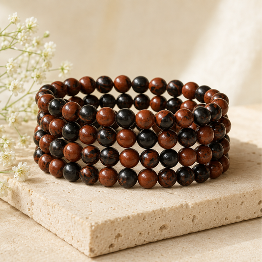 Mahogany Obsidian Bracelet (Creativity and Growth)