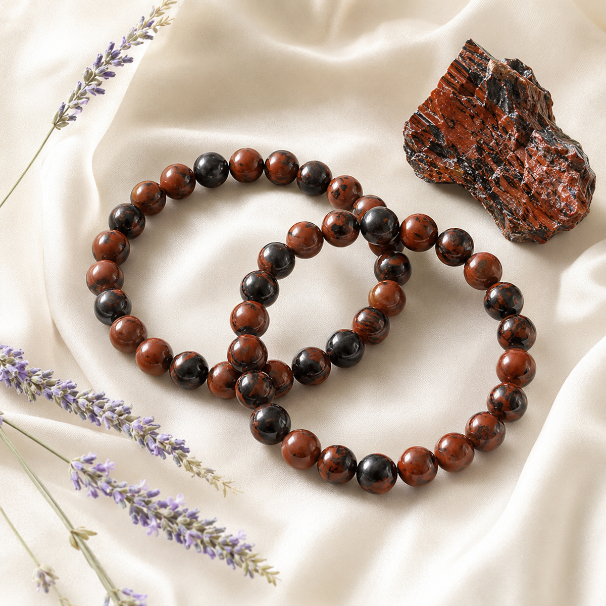 Mahogany Obsidian Bracelet (Creativity and Growth)