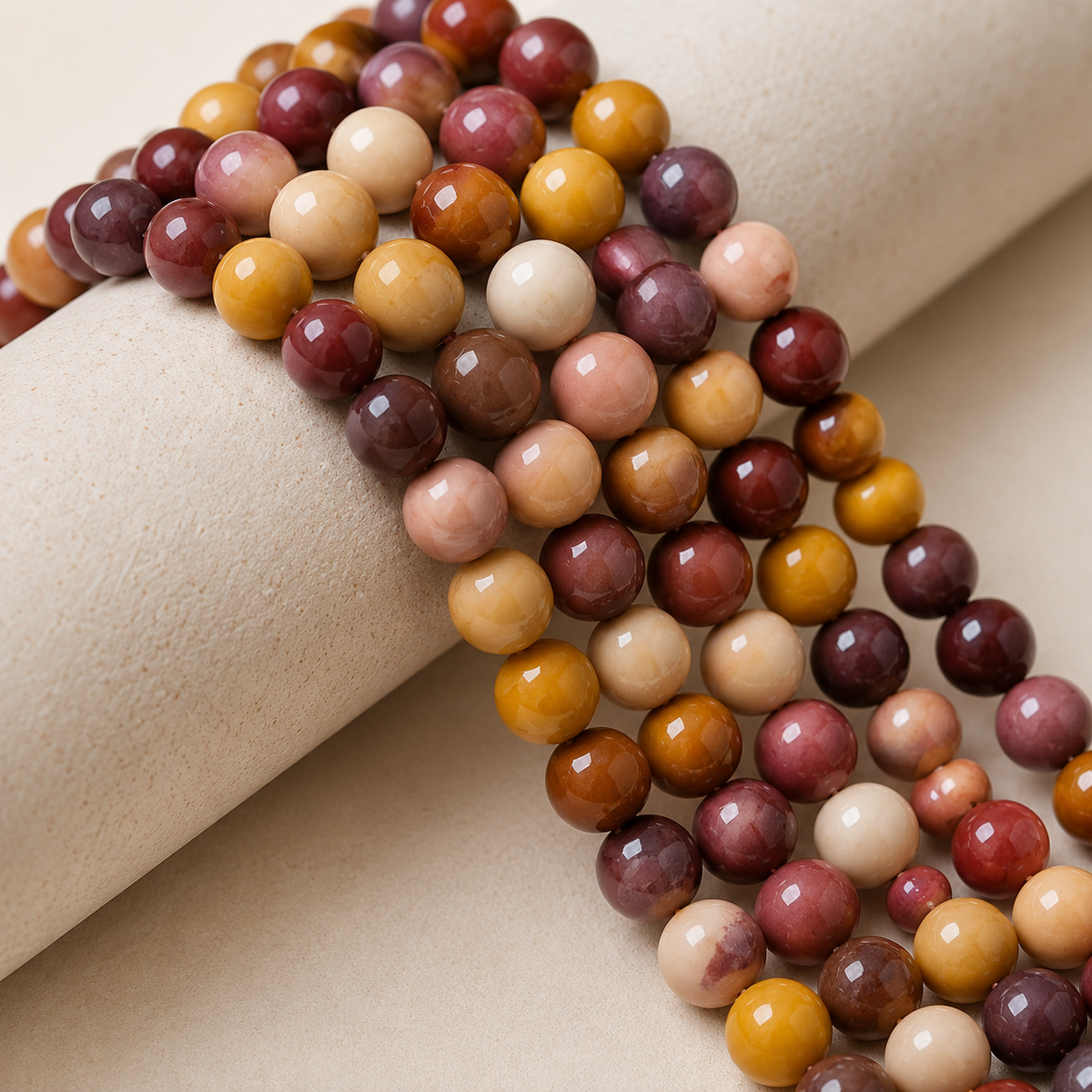 Mookaite Beads, Natural Round Crystal Beads 4mm to 12mm
