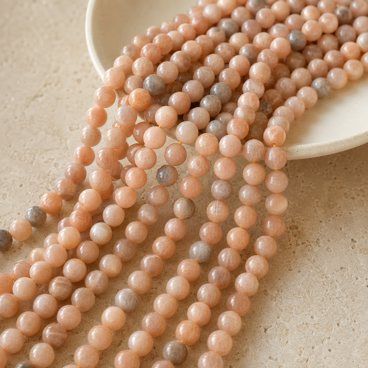 Moonstone Beads, Natural Round Crystal Beads 4mm to 12mm
