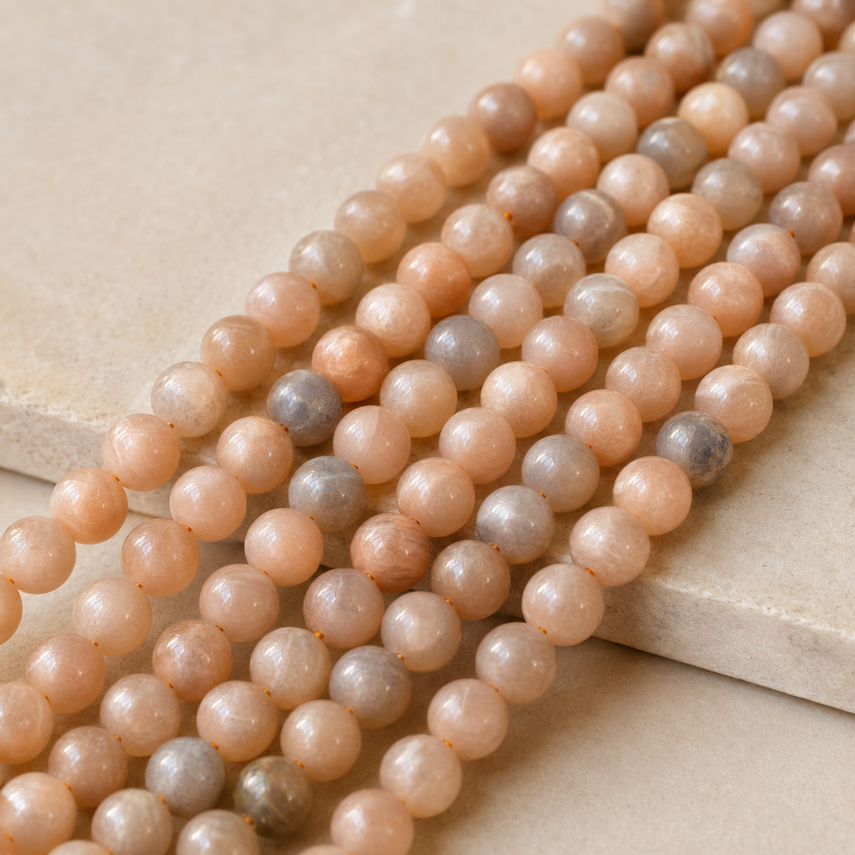 Moonstone Beads, Natural Round Crystal Beads 4mm to 12mm