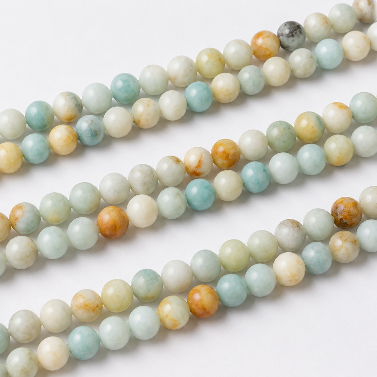 Multi Amazonite Beads, Natural Round Crystal Beads 4mm to 10mm