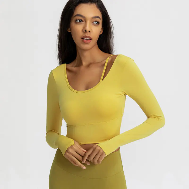 Women's Yoga Top with Padding for Autumn and Winter - Lingerie