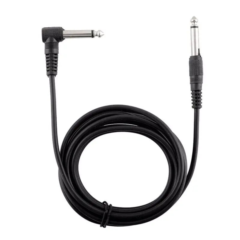 2 PACK 10FT Electric Patch Cord Guitar Amplifier Amp Cable Right Angle 90 Degree