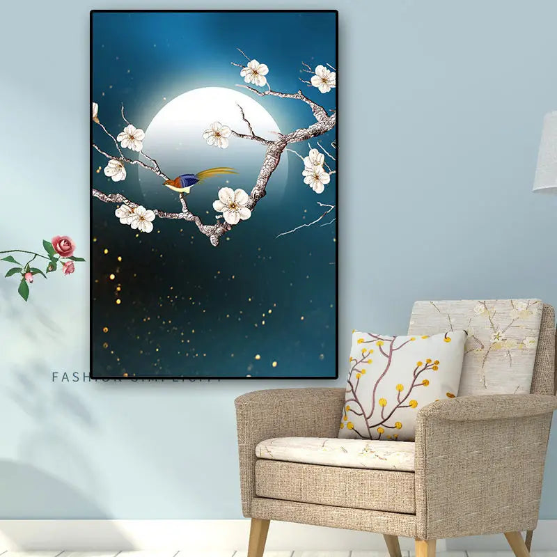 3-Piece Plum Blossom Canvas Art Set for Home Decor
