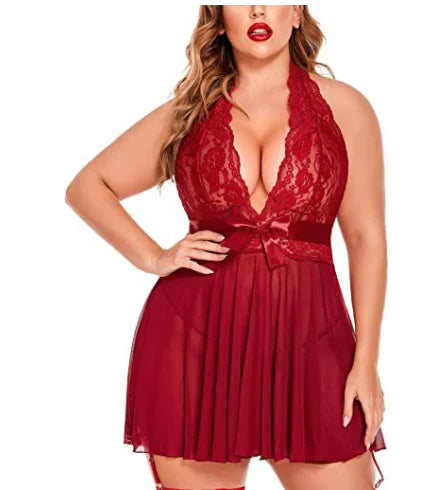 Lace Sexy Nightgown Sleepwear for Women - Lingerie