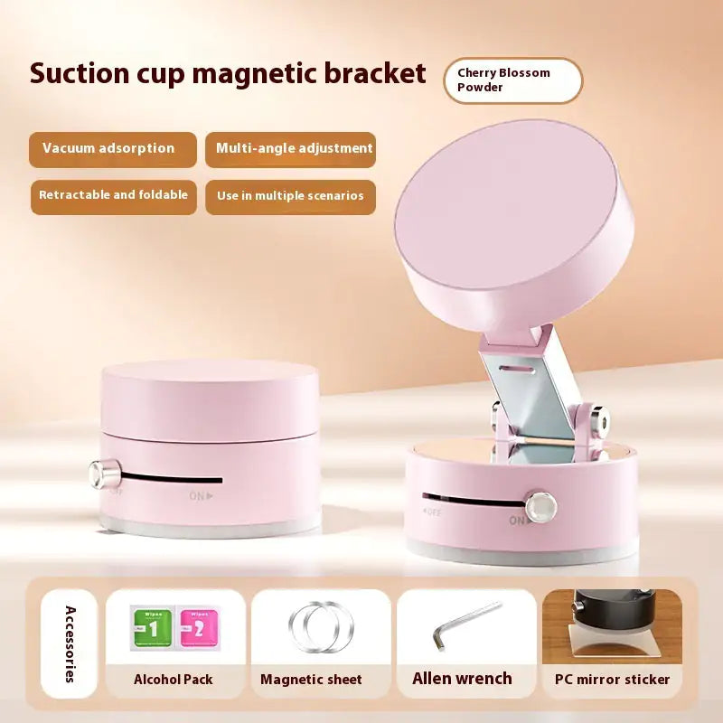 Foldable Magnetic Vacuum Car Phone Holder Foldable Suction Cup With Suction Cup Hands-Free Navigation For Smart Phone - US seller