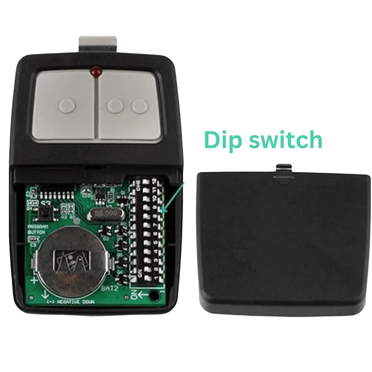 2 For Universal Clicker 375LM 375UT KLIK1U Garage Gate Door Opener Remote Dip